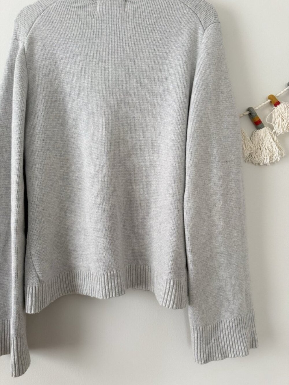 Modern Citizen Eames Organic Cotton Wool Gray Flare Sleeve Cardigan Modest L - Picture 12 of 13